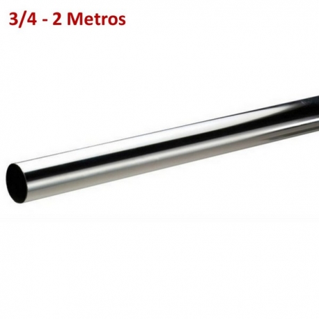 BARRA CROMADA 3/4"  2.0 MTS
