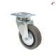 RUEDA GRIS CON BASE  4"