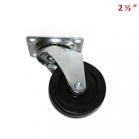 RUEDA NEGRA CON BASE 2 1/2"