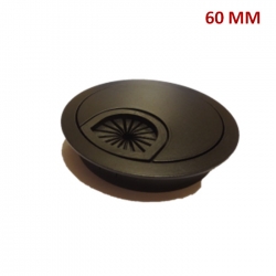 PASACABLE METALICO 60 MM REDONDO NEGRO