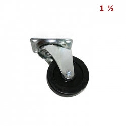 RUEDA NEGRA CON BASE 1 1/2"