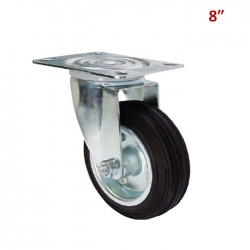 Rueda Negra Con Base 8"