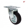 Rueda Negra Con Base 8"