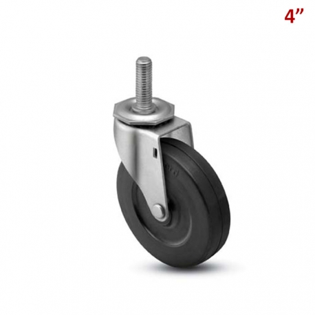 RUEDA NEGRA CON HILO 4"