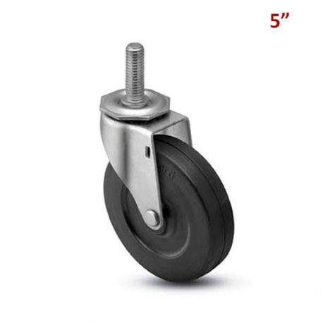RUEDA NEGRA CON HILO 5"
