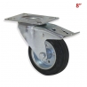 RUEDA NEGRA CON BASE CON FRENO 8"