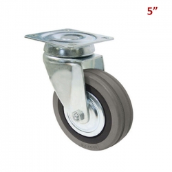 RUEDA GRIS CON BASE  5"