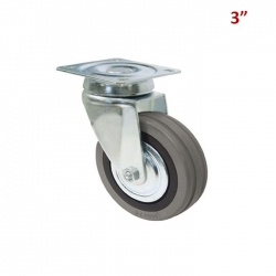 RUEDA GRIS CON BASE  3"