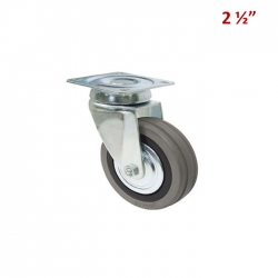 RUEDA GRIS CON BASE  2 1/2"