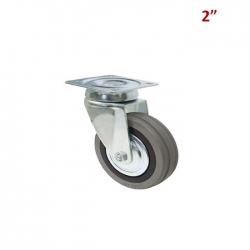 RUEDA GRIS CON BASE  2"