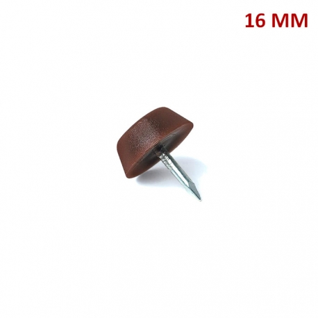 PATIN CON CLAVO 16 MM CAFE