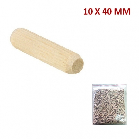 TARUGO MADERA 10 * 40 MM BOLSA 100 UNIDADES