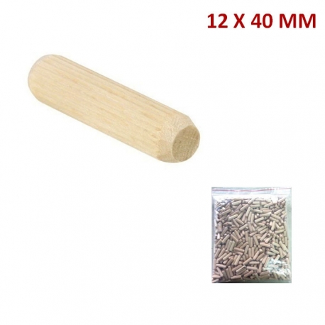 TARUGO MADERA 12 * 40 MM BOLSA DE 100 UNIDADES